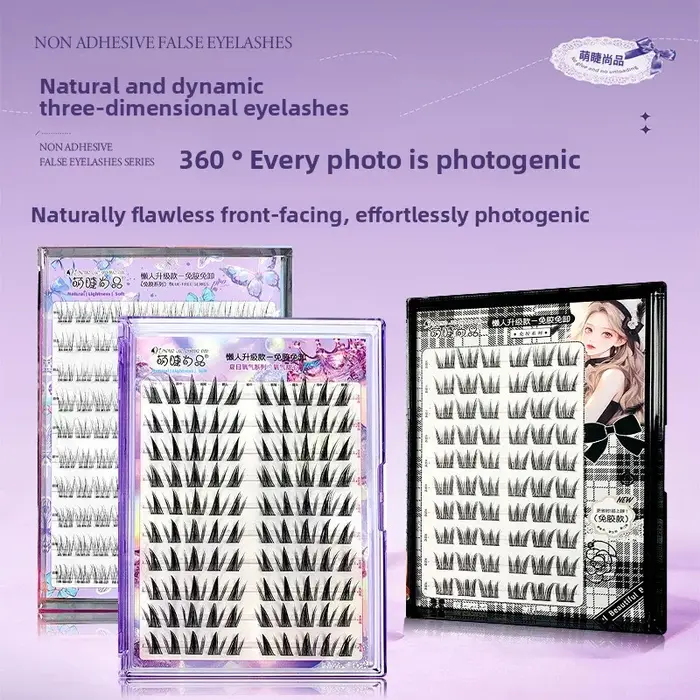 Faux-cils auto-adhésifs volumineux sans colle 5D