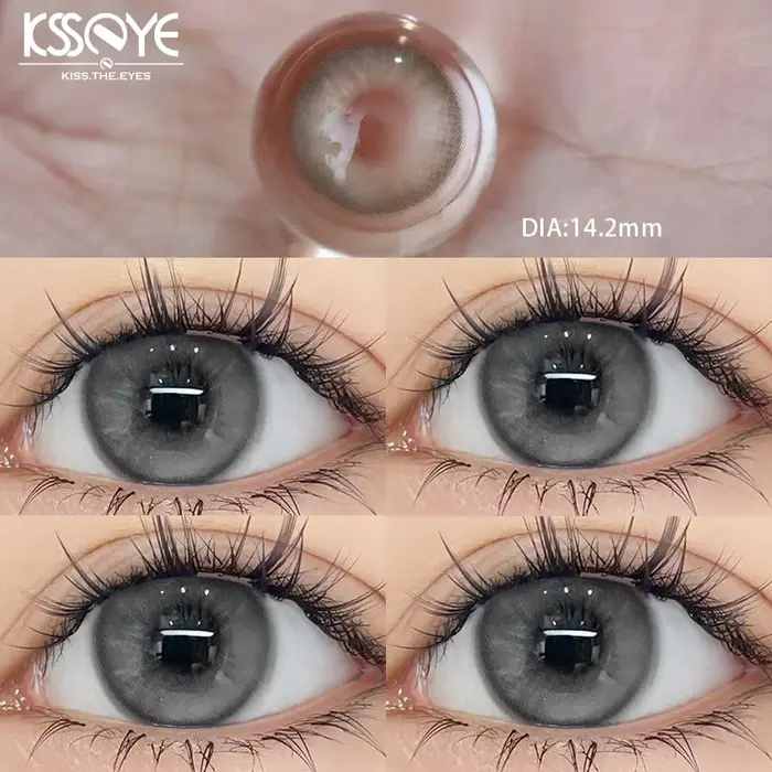 Lentilles de contact bleues avec myopie dioptrie