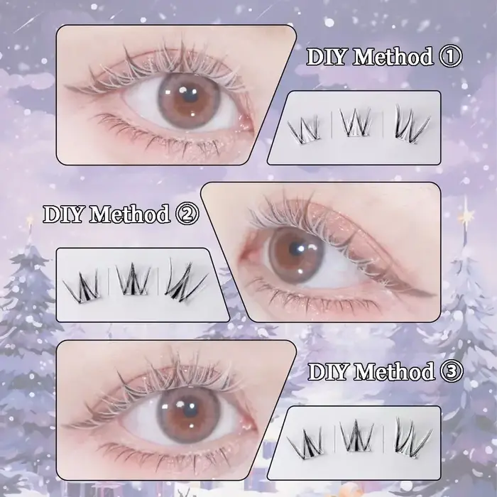 Cils colorés sans colle