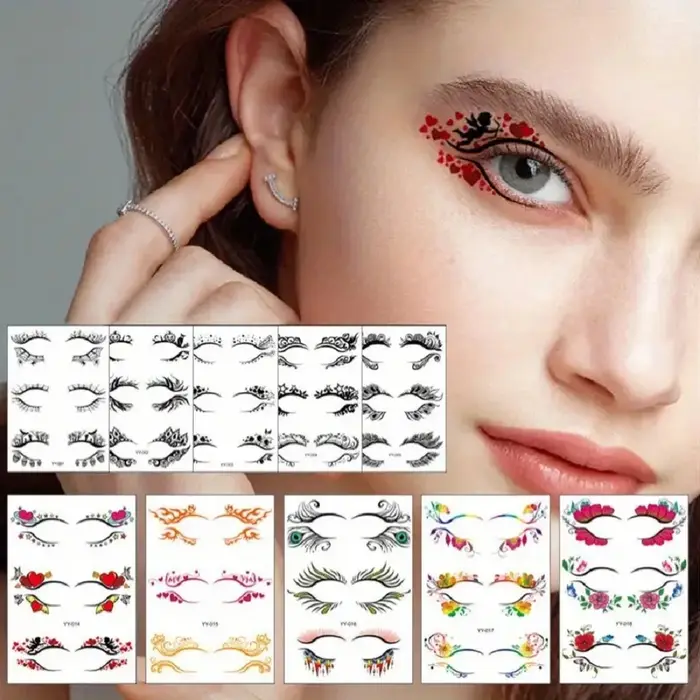 30 paires de tatouage temporaire pour les yeux
