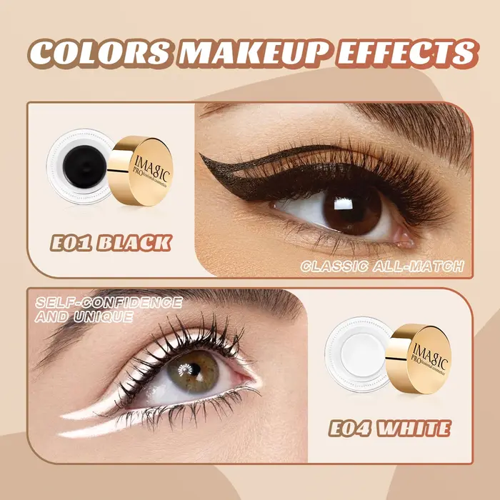 IMAGIC – crème Eyeliner noire professionnelle 3 couleurs