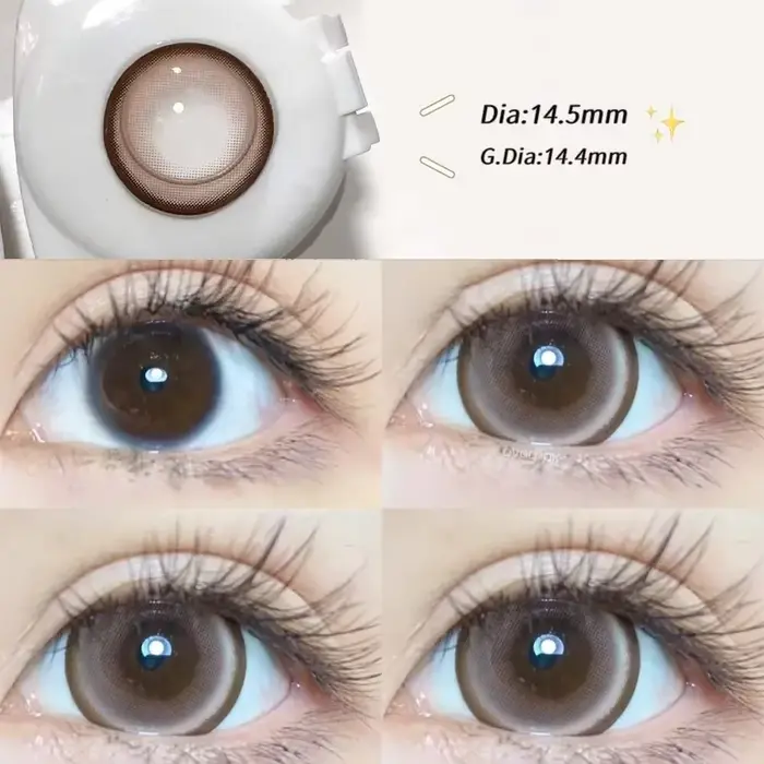 2PCS/paire 14.5mm lentilles perle série couleur