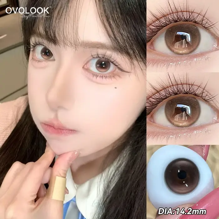 2pcs lentilles de Contact de couleur arc-en-ciel pour les yeux