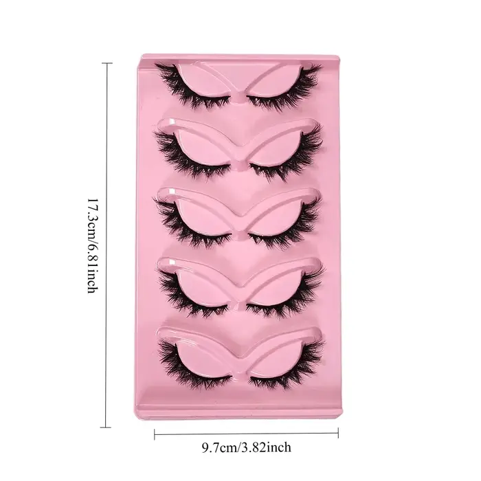 5 paires de faux cils œil de chat
