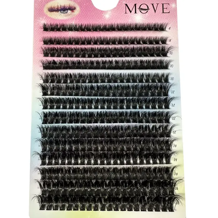280Ps bricolage 5D grappes de cils moelleux 80D grappes de cils épais D Curl cils individuels vapore