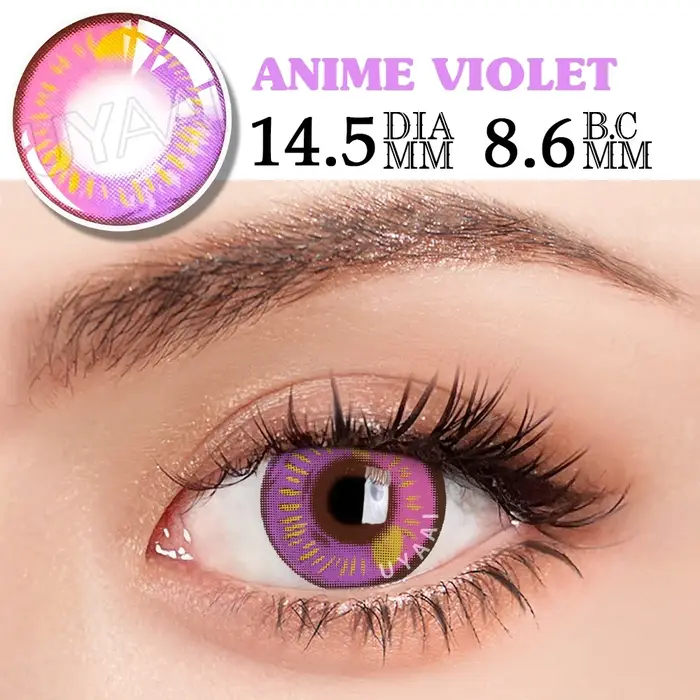 UYAAI 1 paire de lentilles de cosplay roses pour les yeux