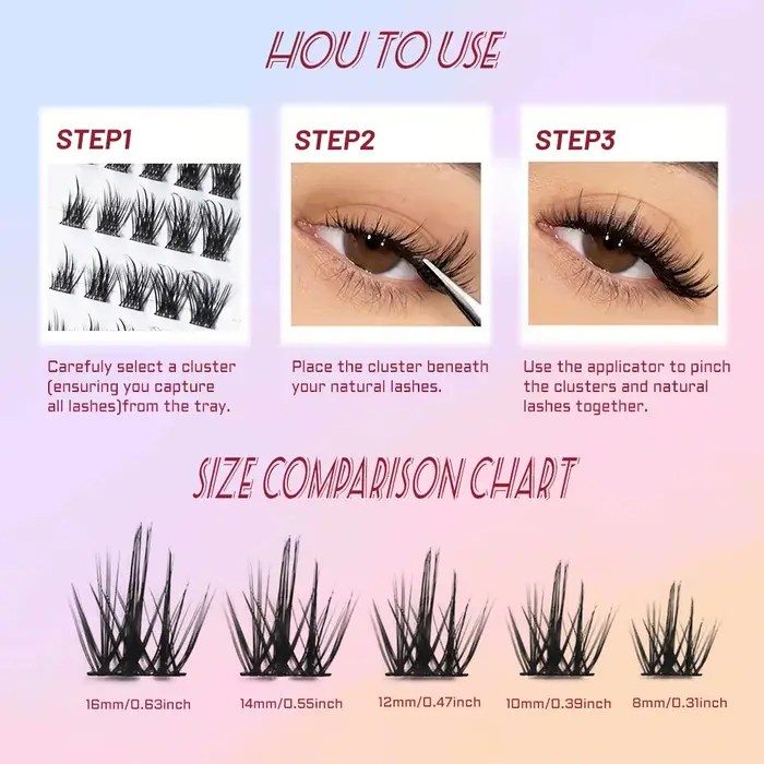 Faux cils autocollants