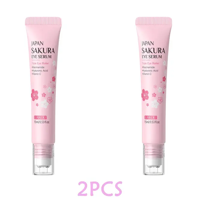  Sérum pour les yeux LAIKOU Sakura avec rouleau de massage anti-âge
