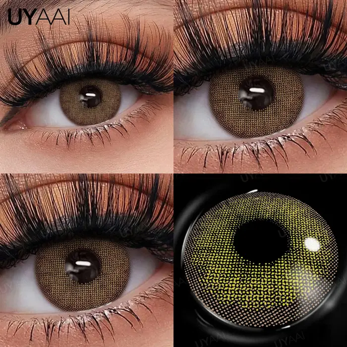 UYAAI-Lentilles colorées pour les yeux, pupilles, yeux bleus, beauté, gris, vert y2k, document pour 