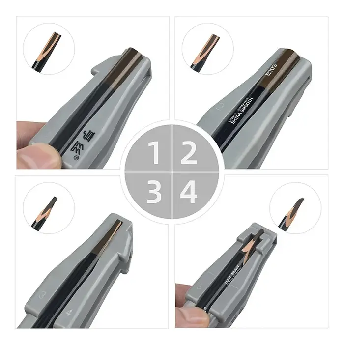Taille-crayon à sourcils en bois