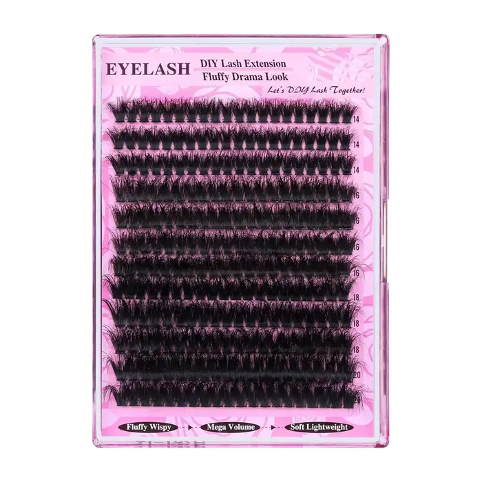 Cils épais moelleux grappes individuelles 200D Cosplay Extensions