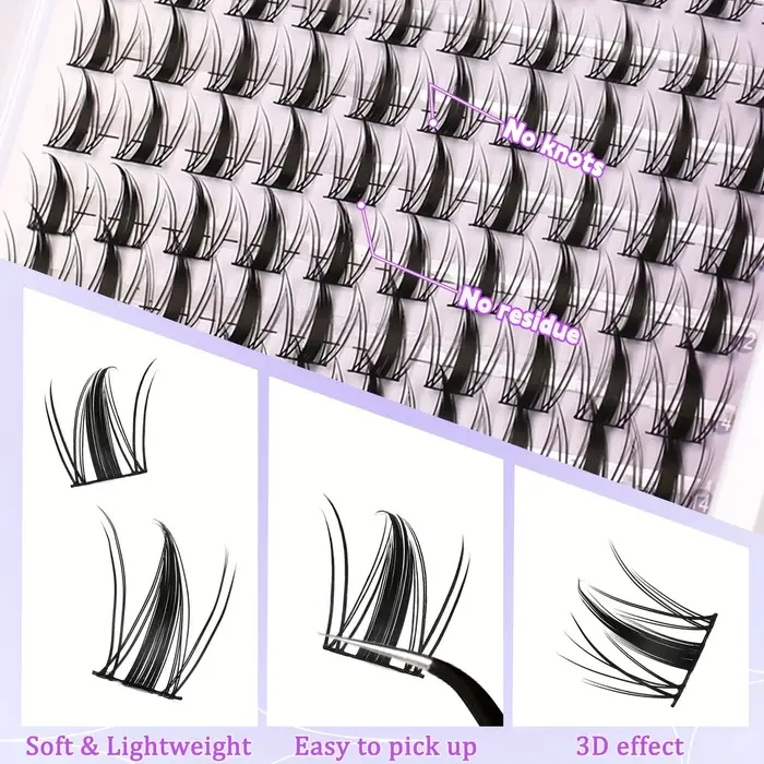 140 bouquets d'extensions de cils super volumineuses à faire soi-même