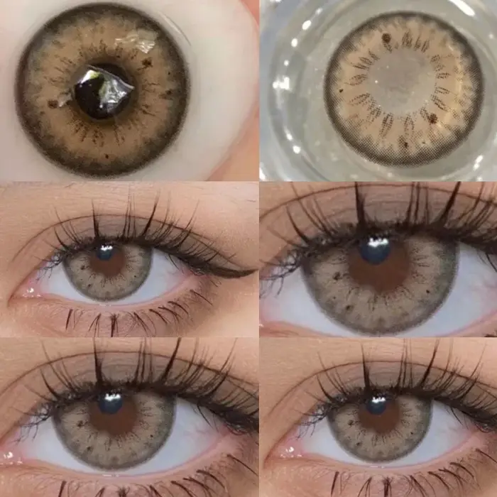 KSSEYE 2 pièces lentilles de Contact colorées pour les yeux beauté naturelle élèves bruns