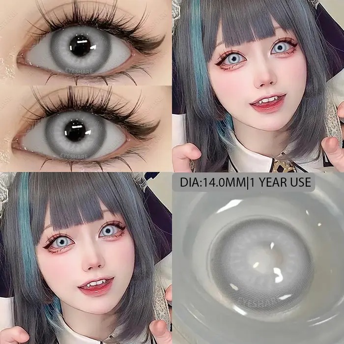 AMARA Cosplay lentilles de Contact colorées pour les yeux lentilles pour les yeux Anime lentilles de Contact grises lentilles vertes lentilles bleues lentilles de mode 1 paire y2k