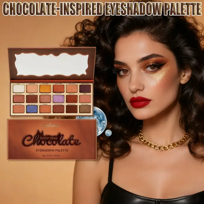 Palette de fards à paupières en chocolat