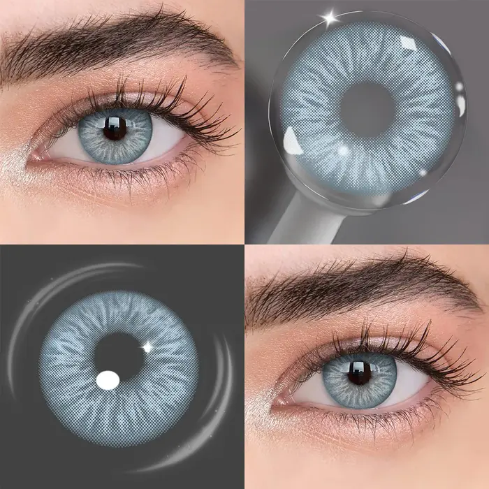 VISUASHOW Lentilles de contact colorées noires Twinkle