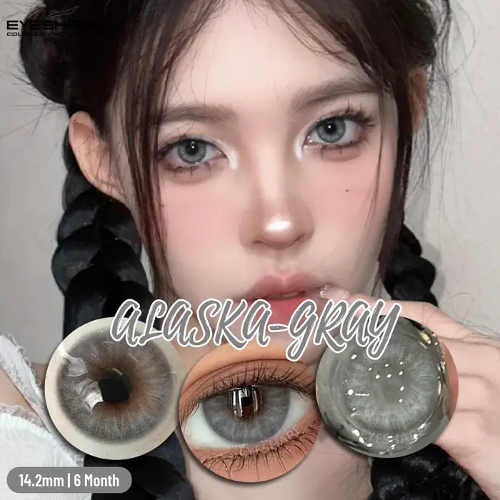 EYESHARE Lentilles de contact colorées pour élèves grises