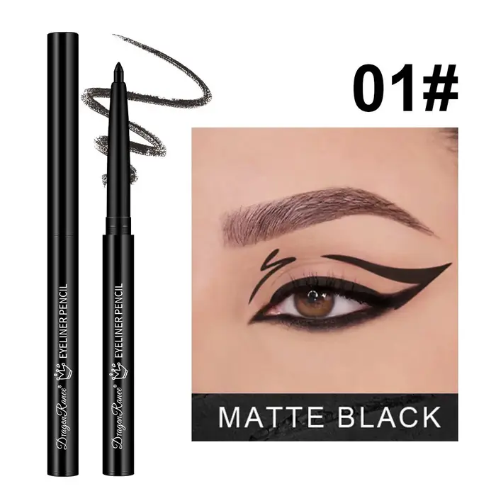 Maquillage pour les yeux, Eyeliner blanc noir mat, imperméable, lisse, 24 heures de durée, fard à pa