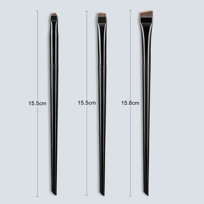 3 pièces/ensemble lame Eyeliner brosse sourcil brosse Portable plat fin Eye Liner sourcils Contour p