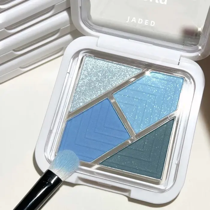 4 couleurs Palette d'ombres à paupières mat paillettes vert fard à paupières bleu rose noir ombre à 
