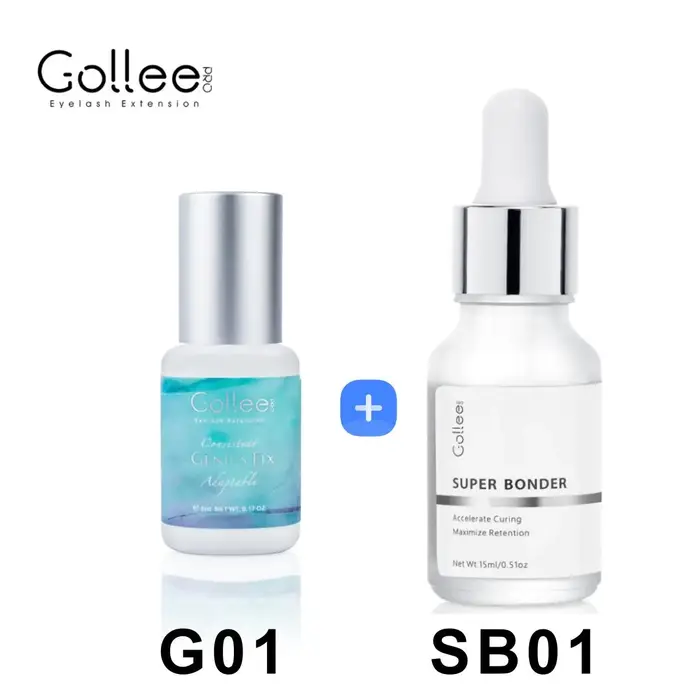 Gollee 0.5s sec global adaptabilité utiliser colle d'extension de cils étanche 6-8 semaines longue retenue