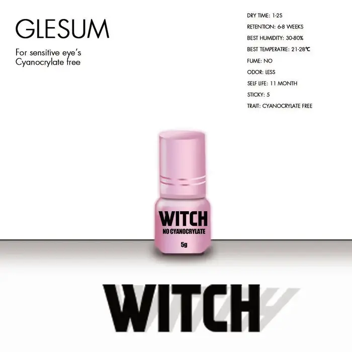 Glesum-Colle à séchage rapide pour extension de faux cils en vison