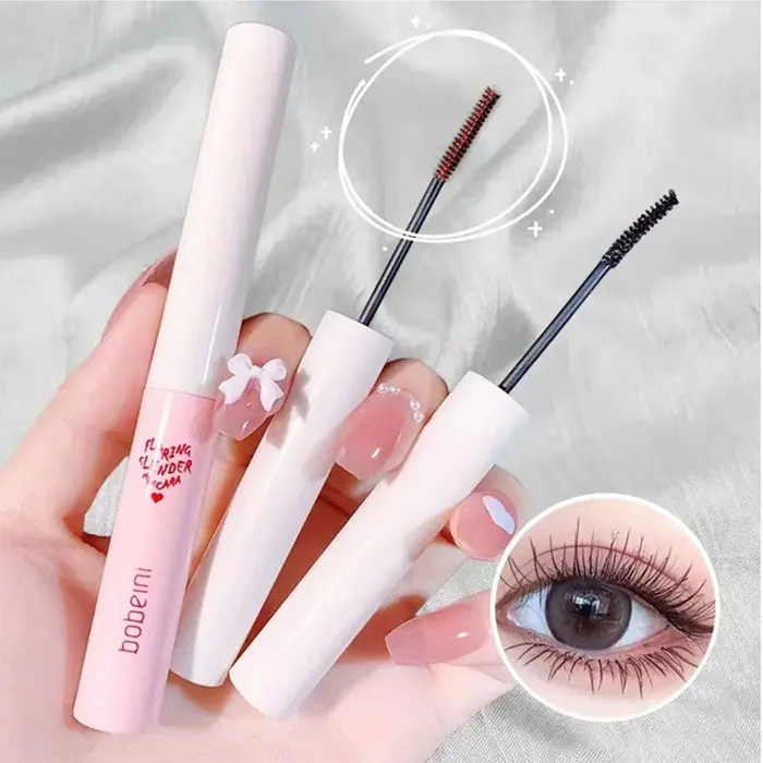Mascara en fibres de soie à brosse ultra-fine, allongeant et volumisant, waterproof, anti-bavures, longue tenue, unisexe, sans danger pour les yeux