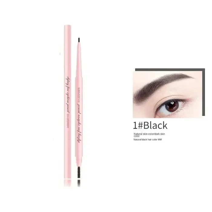 EyebloggPays l-Crayon professionnel ultra fin à double extrémité pour femme, imperméable, résistant 