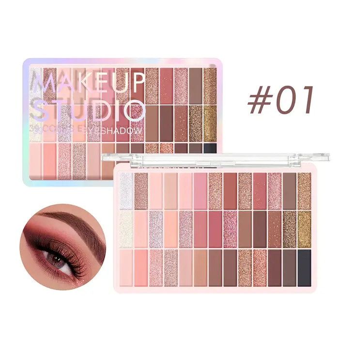 Disque de Fard à Paupières pour Maquillage de Scène, Nacré, Paillettes Fines, Flash, 256, 39 Documen