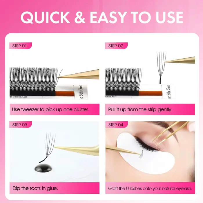 MASSCAKU – Extensions de cils en forme de U
