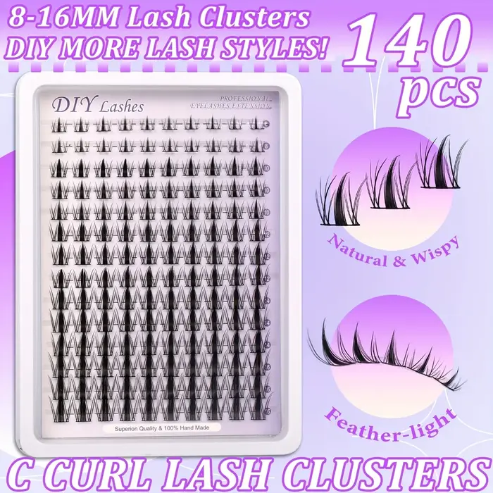 140 bouquets d'extensions de cils super volumineuses à faire soi-même