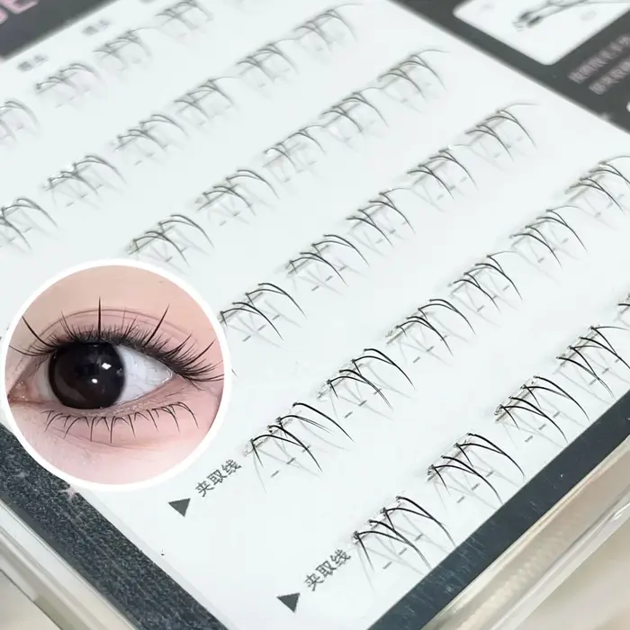 Faux-cils naturels transparents