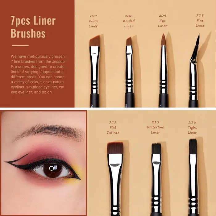 Jessup-Ensemble de pinceaux de maquillage pour les yeux, pinceau de maquillage professionnel, pincea
