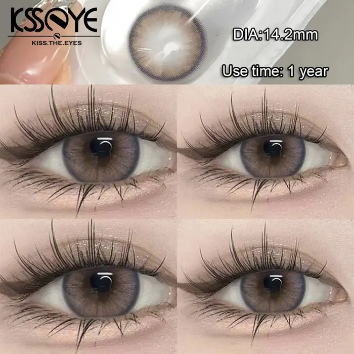 Lentilles de contact bleues avec myopie dioptrie