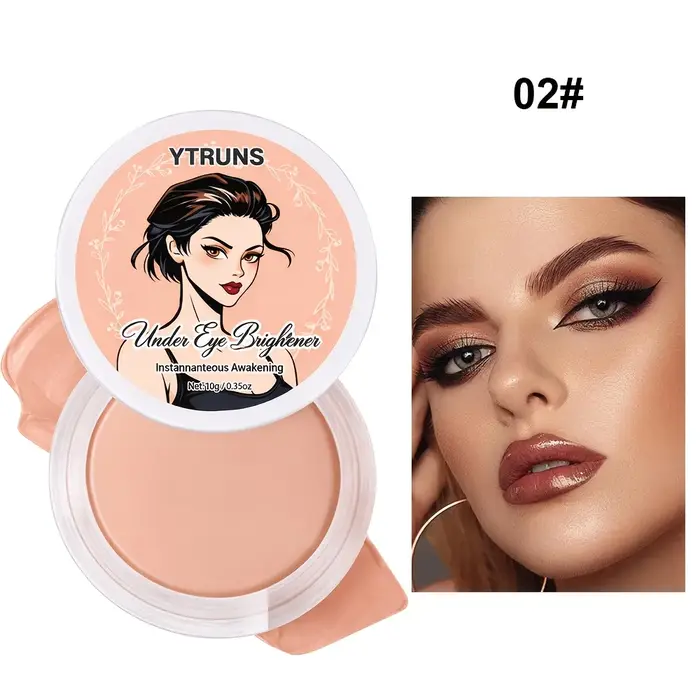 Crème correctrice pour les yeux, texture légère et lisse, fini naturel, 3 teintes