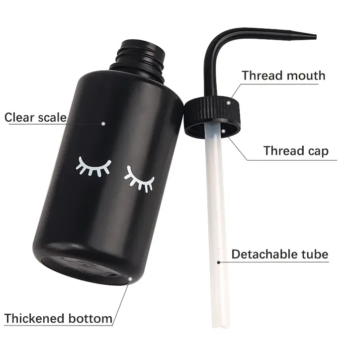 Bouteille de nettoyage de cils Falsh avec Logo de cils de 250ml
