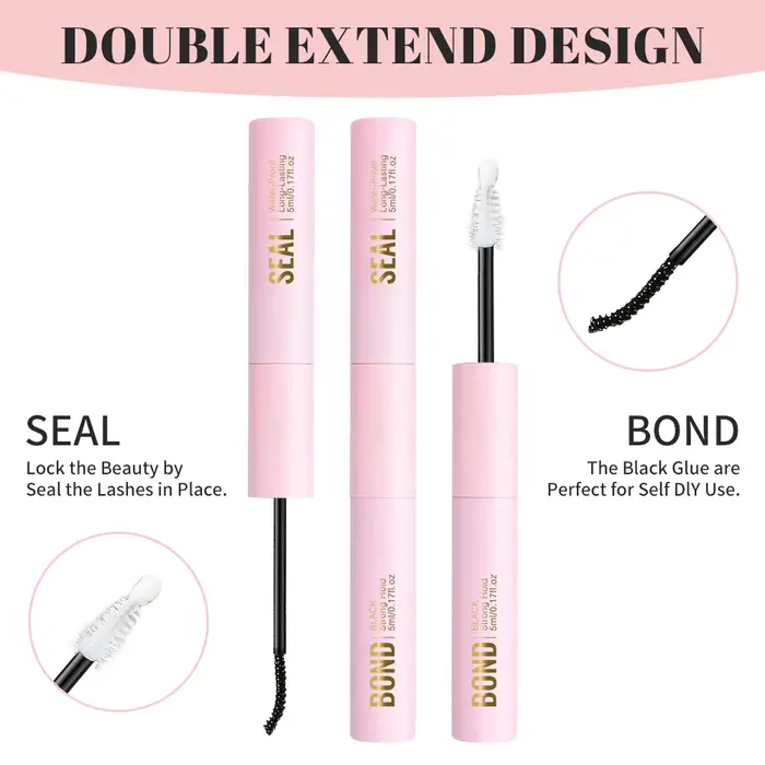 Colle adhésive 2 en 1 pour extensions de cils