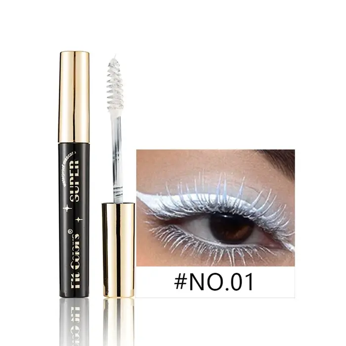 Mascara Volumisant et Courbant Arc-en-ciel 12 Teintes Imperméable Anti-écaillage Effet Volume Cils V