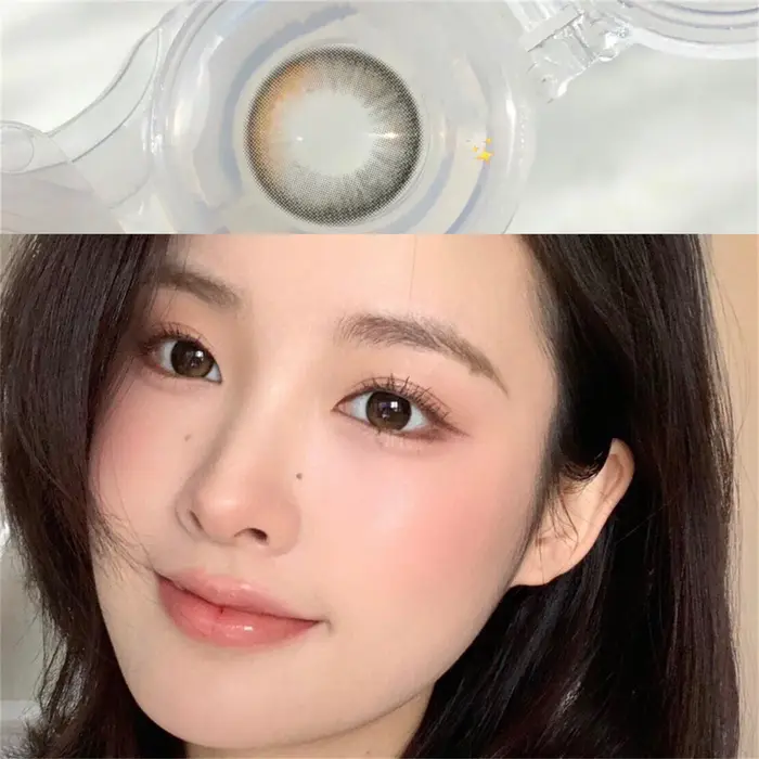 Lentilles de contact annuelles Morningcon Monday marron pour les yeux, effet beauté naturel, correct