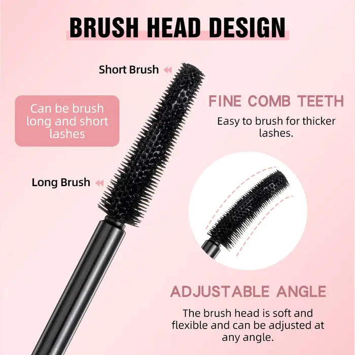 QIBEST nouvelle Fiber de soie Mascara noir imperméable longue durée Extension cils allongement Curling