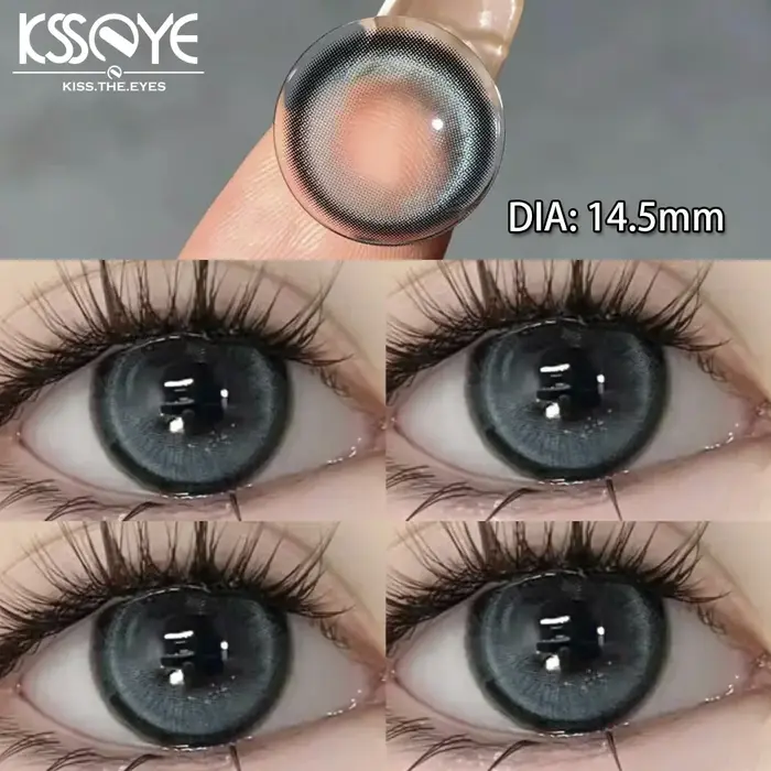 KSSEYE-Lentilles de contact bleues avec myopie dioptrie, contacts oculaires de haute qualité, beauté