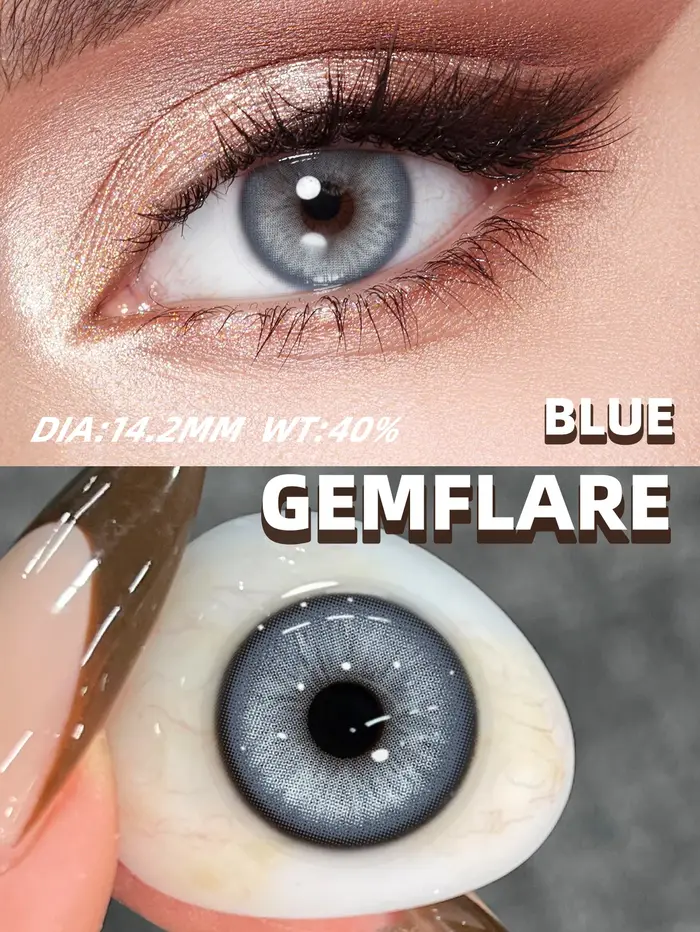 JARWAWA Lot de 2 paires de lentilles de contact colorées coréennes naturelles pour grands yeux