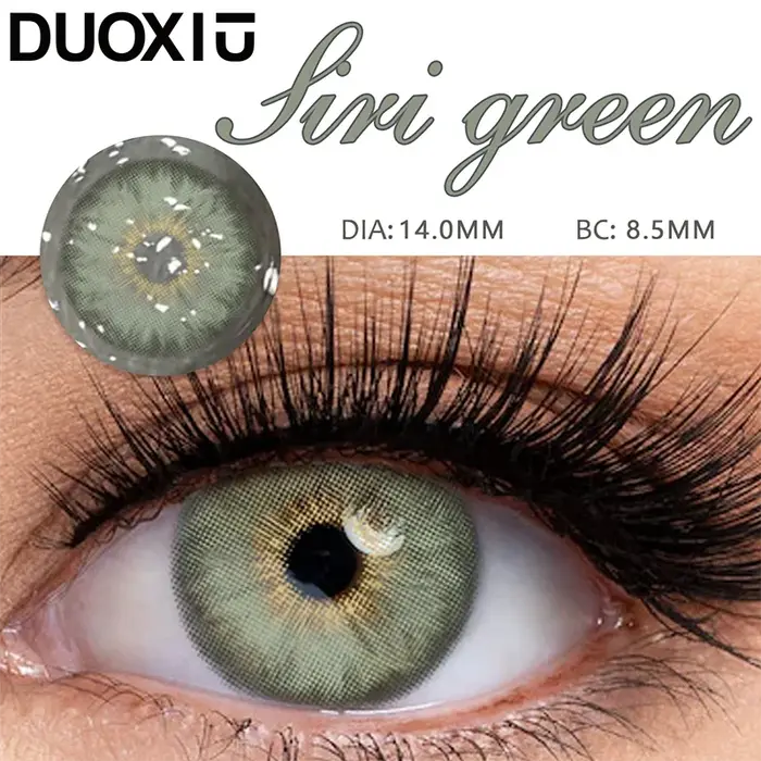 DUOXIU 1 paire de lentilles de Contact avec degré coloré lentille marron yeux colorés élèves diplômés