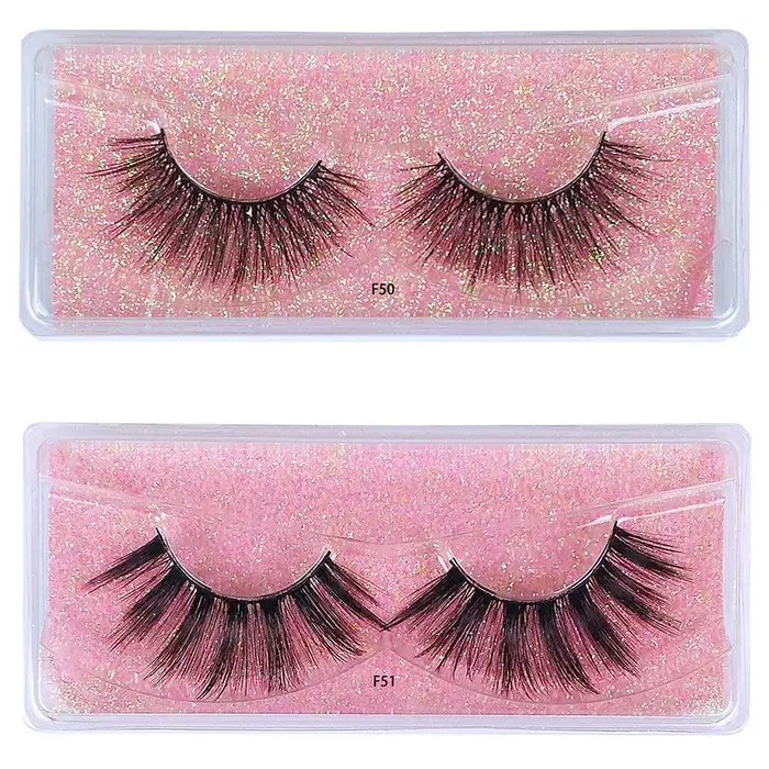 10 paires de faux cils en gros 3D