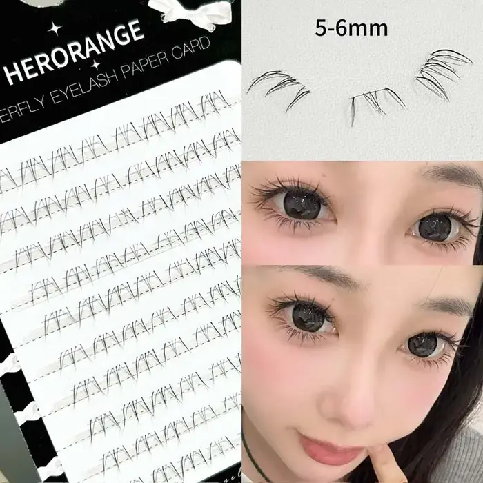 Cils inférieurs Herorange Cat, multi-clusters, légers, confortables, faciles à appliquer, aspect naturel, maquillage quotidien pour les yeux