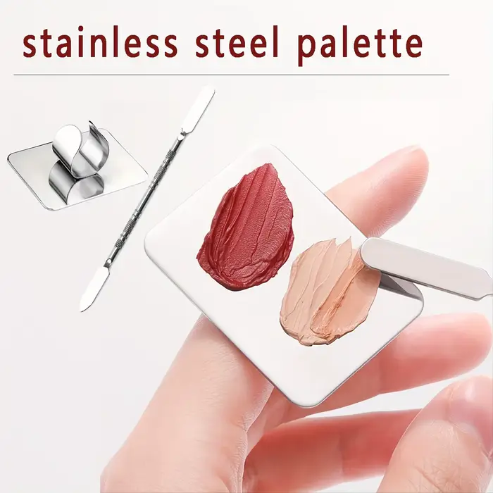 Palette de mélange de maquillage, Palette de spatule de maquillage KissDate avec spatule de fond de