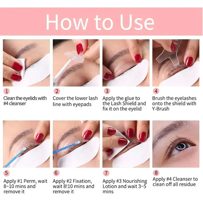 Kit de levage de cils, rehausseur de cils