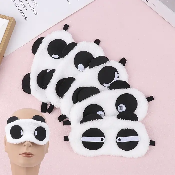 Masque facial en peluche Panda pour les yeux