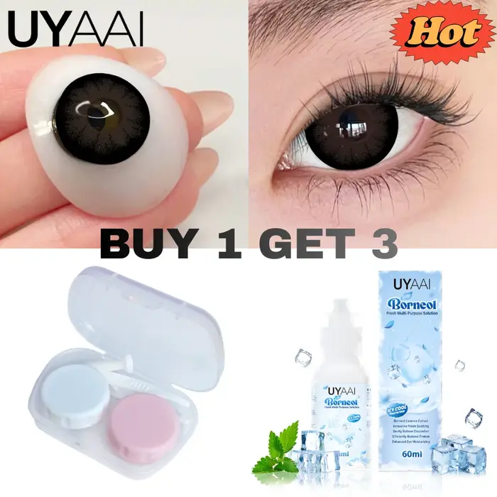 UYAAI – ensemble de lentilles de Contact noires Big EYE de 14.5mm de diamètre