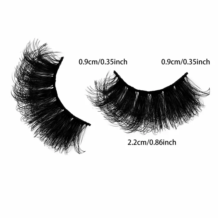 5 paires de faux cils en vison, longue durée, volumineux, effet spectaculaire, épais et longs